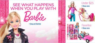 Shop for Barbie Dolls, Ken Dolls, Playsets, Accessories, and more.