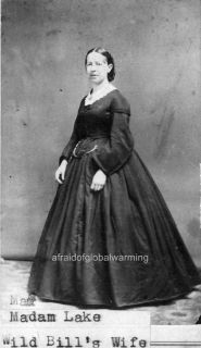 Photo 1874 Agnes Lake Hickok Wife of Wild Bill Hickok