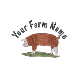 Hereford Pig Hog Custom Farm Name Embroidered T Shirt s M L XL 2X 3X