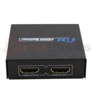  1x2 HDMI Splitter Amplifier Switch Box 1 Input 2 Output Hub