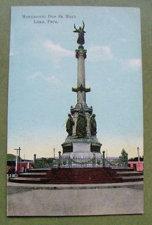 Monumento Dos de Mayo,Lima,Peru. Divided Back Era (1907 1915)