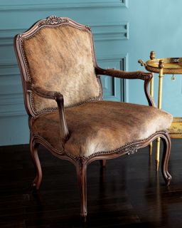 Old Hickory Tannery Brindle Hide Chair   