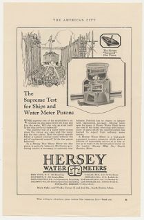 1925 Hersey Water Meter Disc Piston Print Ad