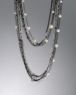 David Yurman Midnight Pearl Necklace, Tahitian Pearls   Neiman Marcus