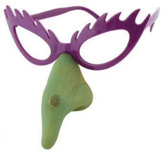 Hilda Cackler Purple Witch Nose Costume Glasses New