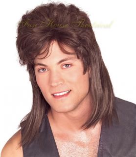 1980s Brown Mullet Male Wig 80s Redneck Hairstyle 51164