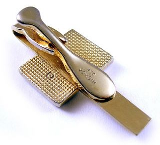  STANLEY Tool Gold Tone Tie Clip by HICKOK Advertising Retro Bar Clasp