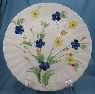  Dinner Plate Multicolor Flowers Blue Ridge Southern Pottery O
