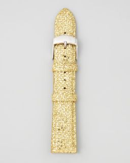 Michele 18mm Sequin Watch Strap, Gold   