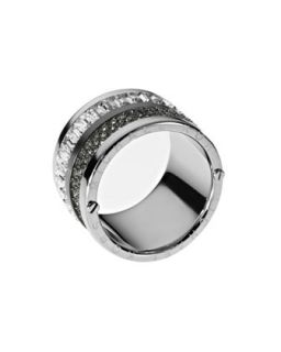 Michael Kors Multi Stone Barrel Ring, Silver Color   