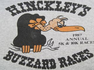 Super 1987 Vintage Hinckleys Buzzard Race 5K Jog Run Vulture 80s