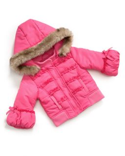 Juicy Couture Baby Faux Fur Trimmed Puffer Jacket   