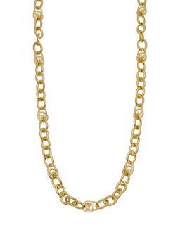 Michael Kors Long Logo Necklace, Golden   