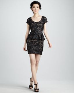 Ruffled Lace Dress  Neiman Marcus