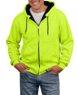 CornerStone Mens High Visibility Yellow Thermal Lined Hooded