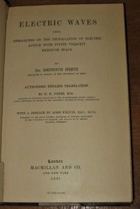 Heinrich Hertz 1893 1st Edition Electric Waves Bayntun Riviere Morocco