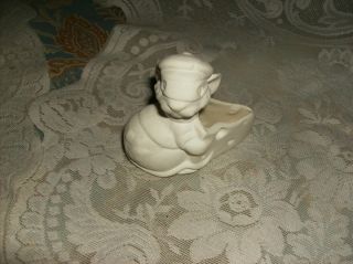 Mouse Rat Steal Cheese Burgular Thief Crook Bisque Ceramic Toothpick