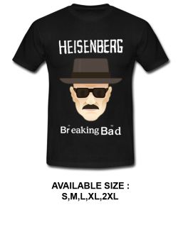 HEISENBERG BREAKING BAD Black T Shirt Size S 2XL New Tee NWOT HOT