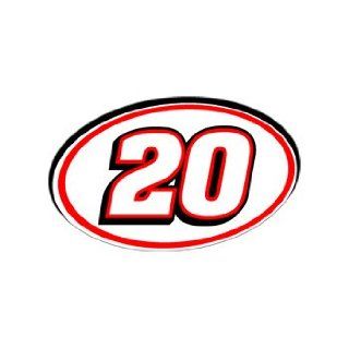 20 Number   Jersey Nascar Racing Window Bumper Sticker : 