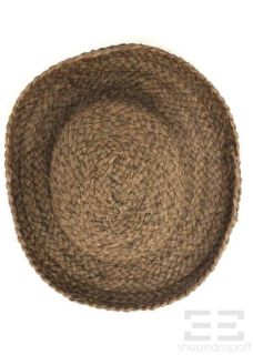 Helen Kaminski Handmade Brown Woven Raffia Hat