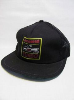 Vintage UNWORN Jonsered Turbo Chainsaw 80s Mesh Snapback Trucker Hat