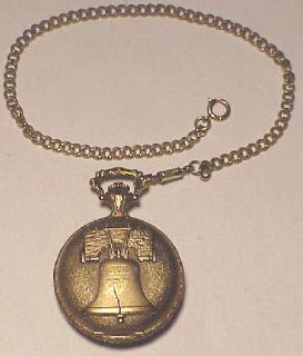 Liberty Bell American Eagle 17 Jewels Pocket Watch