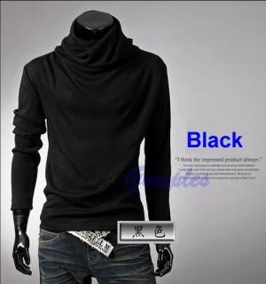 New Hot Fashion Mens Rotary Heap Collar Knitting Sweater Pullover