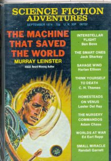   Fiction Adventures September 1974 Murray Leinster Harlan Ellison