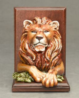 Jay Strongwater Arkin Lion Bookend   