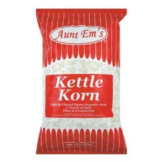 Aunt Ems Kettle Korn, 10 Ounce Bags (Pack of 6) Grocery