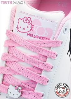 Sanrio Hello Kitty Ladys Comfy Sneakers Low Profile Shoes White Pink