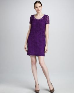 Cluny Lace Short Sleeve Dress   