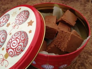 homemade chocolate fudge 1lb holiday gift tin