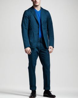 47MT Jil Sander Stretch Cotton Suit & V Neck Tee