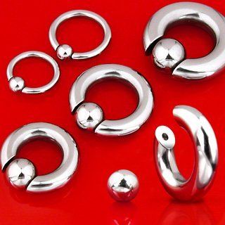 Surgical Steel Snap in Captive Bead Ring. No tools needed   8G (3mm