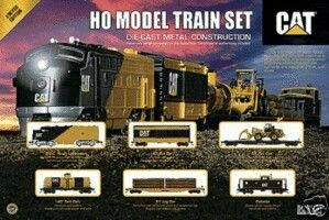 Norscot HO Train Set CAT Diecast Metal Construction Vehicles #0260