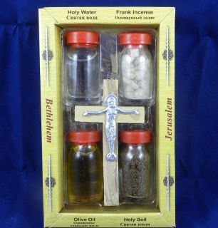 Holy Souvenir Set ? Holy Water, Holy Insence, Holy Oil (Olive Oil