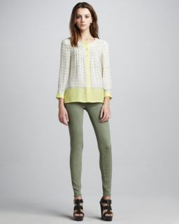 45YR MARC by Marc Jacobs Burnside Printed Blouse & Stick Skinny Jeans