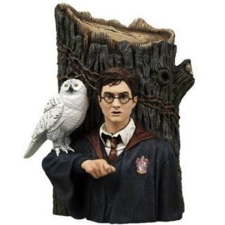 Harry Potter Harry and Hedwig Bookends   Statue Sculpture Figure NEW