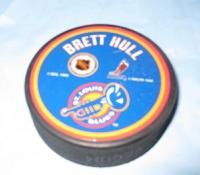 Brett Hull Official Litho Hockey Puck