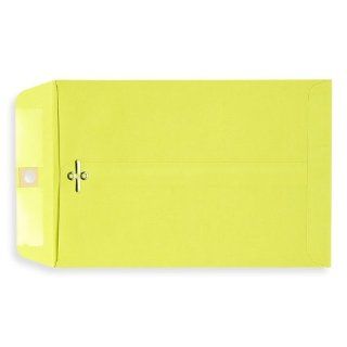 6 x 9 Clasp Envelopes   Pack of 100   Bright Lemon Office
