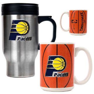 Indiana Pacers NBA Stainless Steel Travel Mug & Gameball