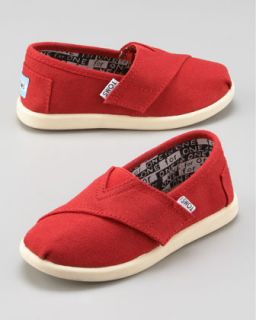 TOMS Red Classic Canvas Shoe, Tiny   