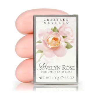 Crabtree Evelyn   Evelyn Rose Triple Milled Soap 3 Bars
