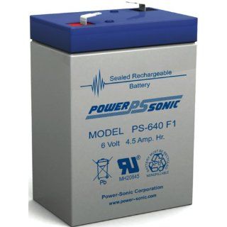 Power Sonic Genuine PS 640 6V4.5 AH Rechargeable SLA Battery (F1