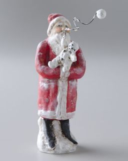 VAILLANCOURT FOLK ART Santa & Snowman Figures   Neiman Marcus