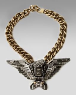 Lanvin Wing Pendant Necklace, Short   