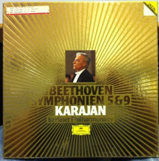 LP Herbert Von Karajan Beethoven Symphonien 5 9 Mint 413 933 1 Promo