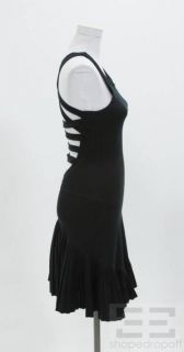 Helmut Lang Black Knit Sleeveless Cross Back Sleeveless Dress Size 38