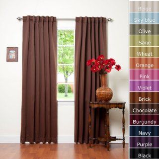 Solid Thermal Insulated Blackout Curtains, Chocolate Home